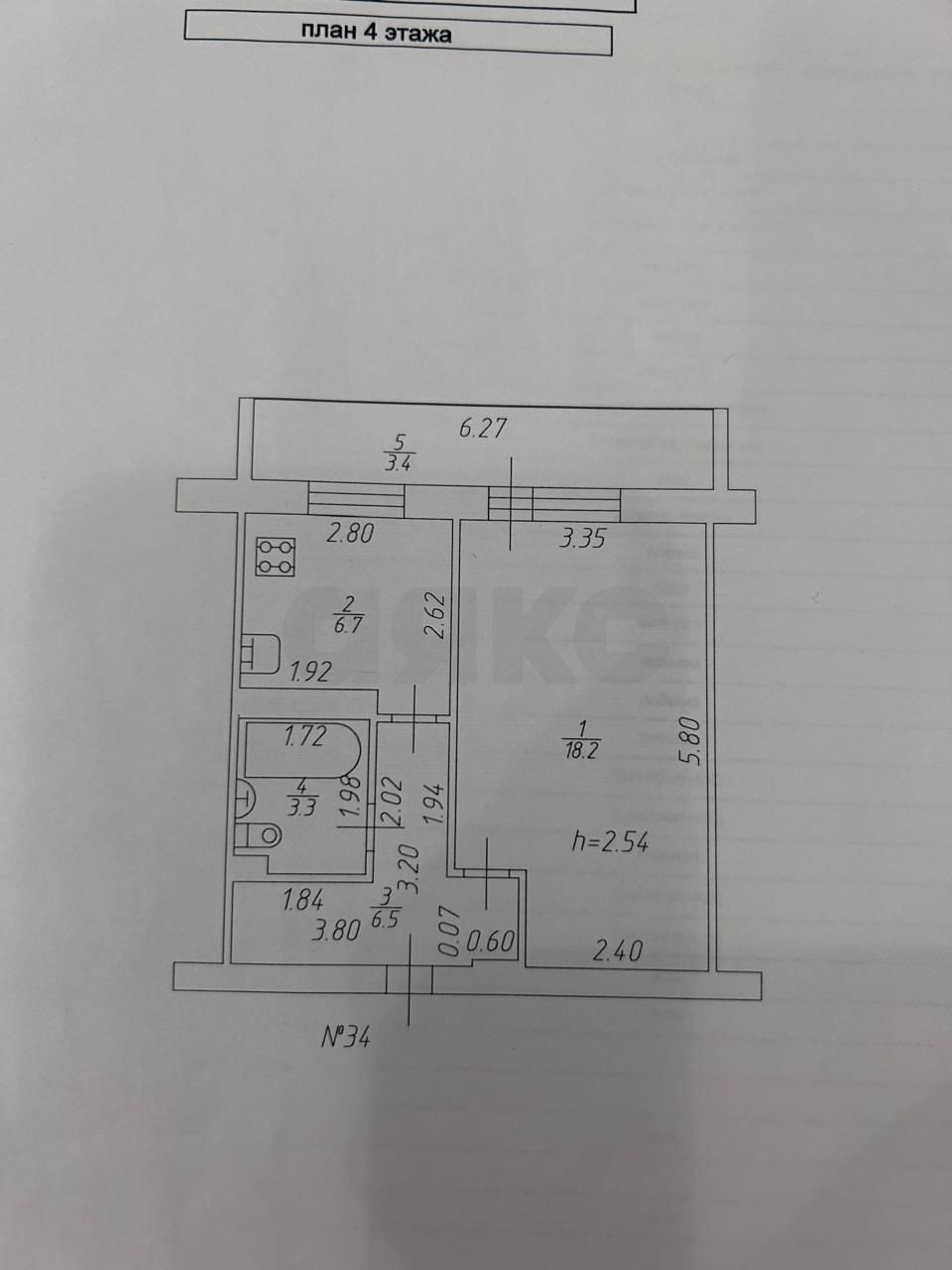 Фото №19: 1-комнатная квартира 38 м² - Казань, Азино-2, ул. Юлиуса Фучика, 129