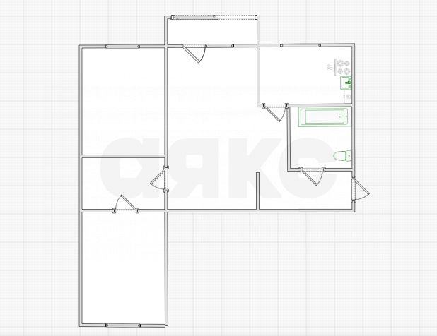 Фото №15: 3-комнатная квартира 58 м² - Тула, Мясново, ул. Маршала Жукова, 10