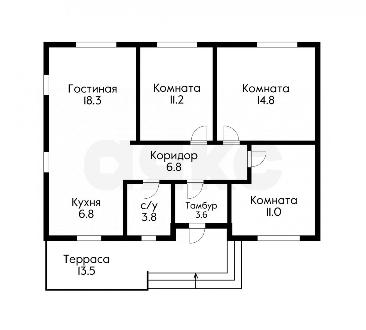 Фото №8: Дом 90 м² + 3.3 сот. - Семигорский, ул. Родниковая, 2