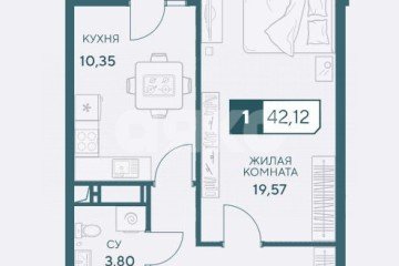 Фото №1: 1-комнатная квартира 42 м² - Анапа, ул. Анапское шоссе, 1