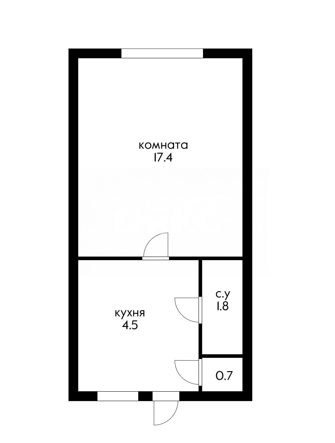 Фото №16: 1-комнатная квартира 29 м² - Сочи, Гагарина, ул. Гагарина, 32