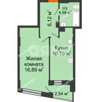 Фото №19: 1-комнатная квартира 40 м² - Ростов-на-Дону, жилой комплекс Рубин, ул. Красноармейская, 157В/83с2