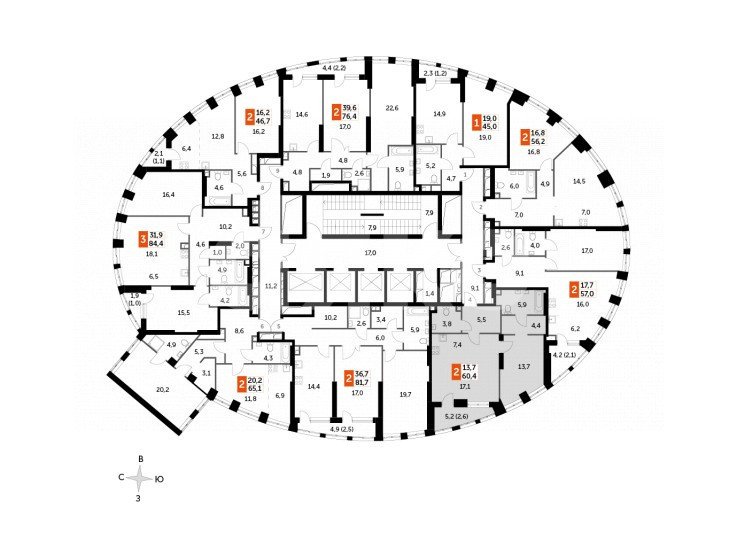 Фото №6: 2-комнатная квартира 60 м² - Москва, жилой комплекс Сидней Сити, к2/2