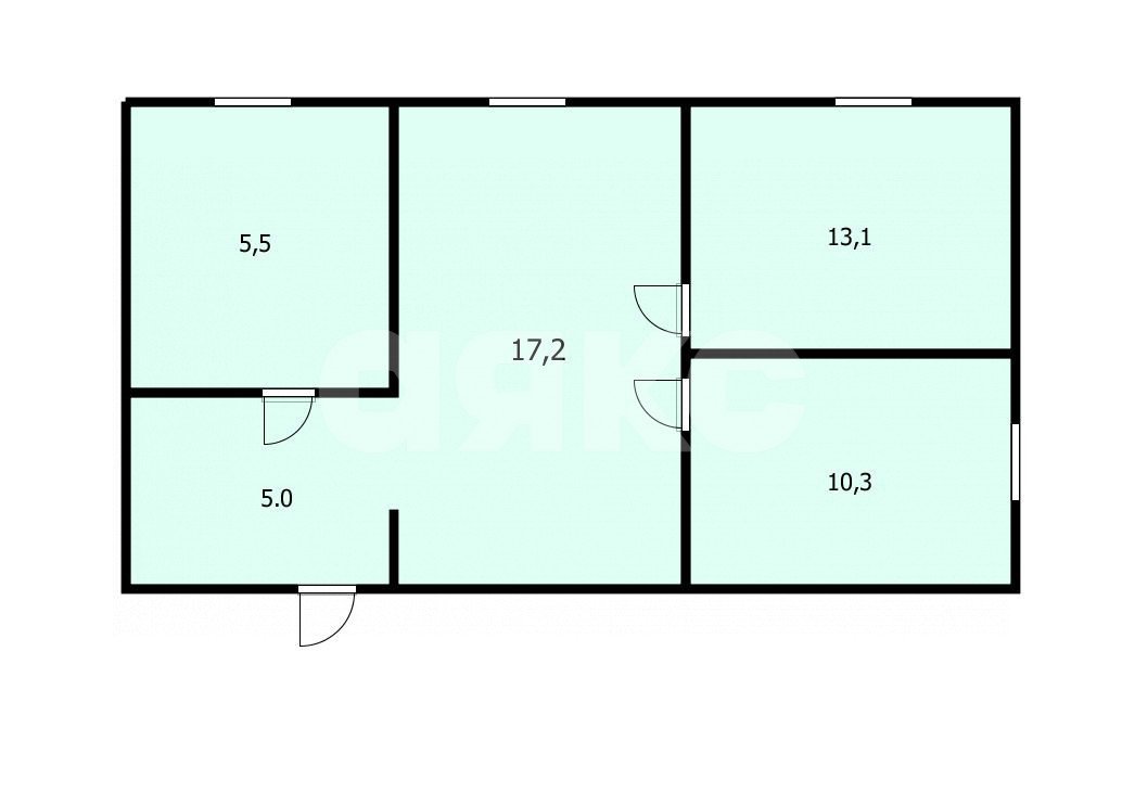 Фото №15: Апартаменты 51 м² - Анапа, Алексеевка, ул. Ленинградская, 76