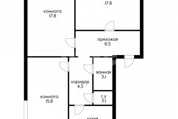 Фото №5: 3-комнатная квартира 73 м² - Сочи, мкр. Приморье, ул. Есауленко, 8