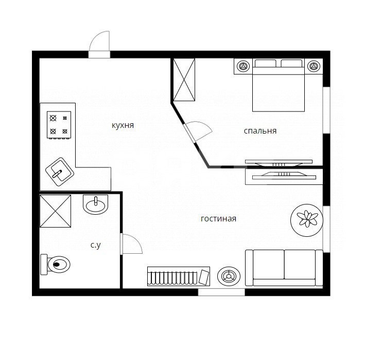 Фото №12: Студия 23 м² - Сочи, Донская, ул. Тимирязева, 53Г