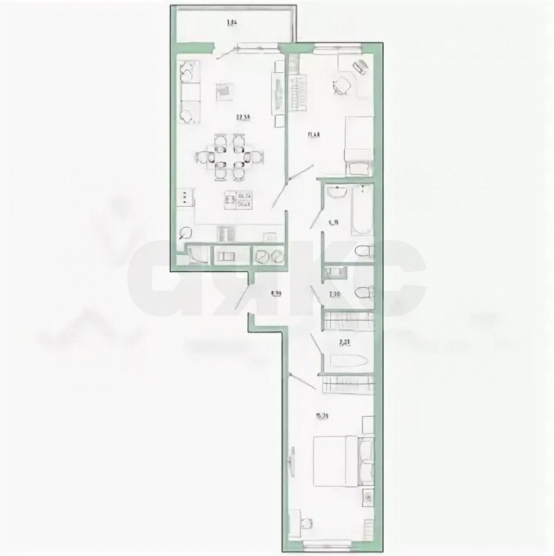 Фото №33: 2-комнатная квартира 70 м² - Тула, жилой комплекс Смарт квартал на Октябрьской, ул. Карпова, 98к1