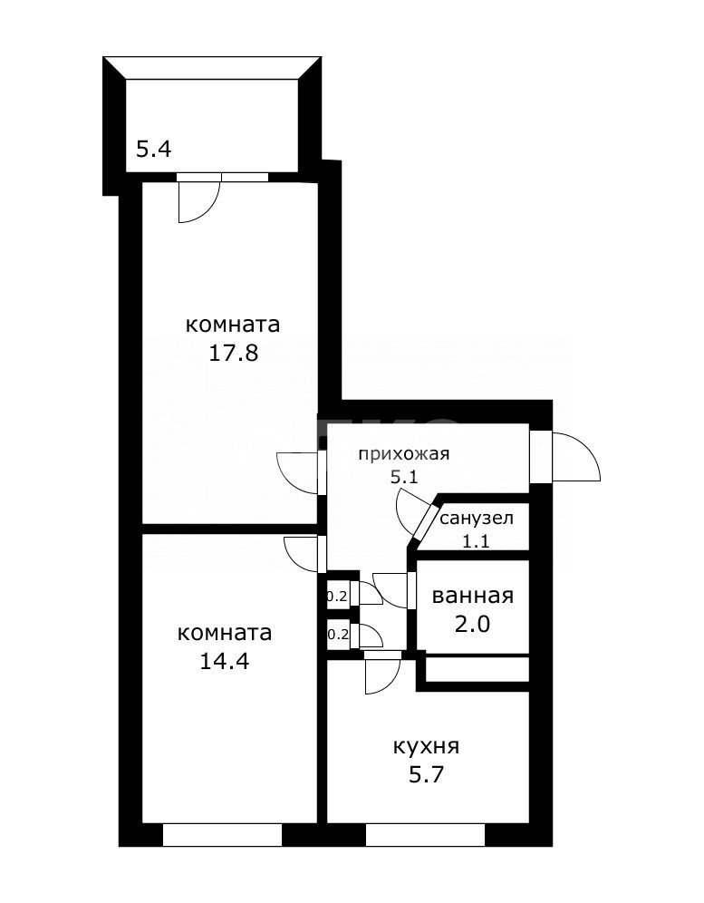 Фото №7: 2-комнатная квартира 56 м² - Сочи, Центральный, ул. Роз, 82