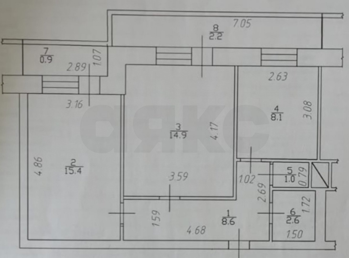 Фото №21: 2-комнатная квартира 50 м² - Альметьевск, 2В, пр-кт Изаила Зарипова, 41