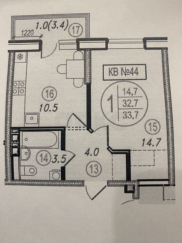 Фото №11: 1-комнатная квартира 33 м² - Ростов-на-Дону, жилой комплекс Западная Резиденция, пер. Чаленко, 17/1