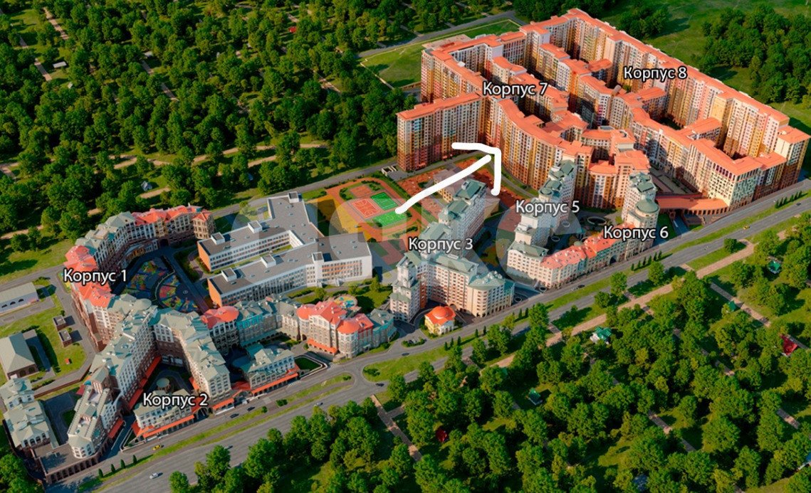 Фото №2: 2-комнатная квартира 51 м² - Развилка, жилой комплекс Римский, пр-д Римский, 13