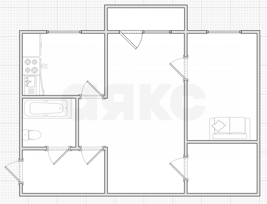 Фото №27: 2-комнатная квартира 42 м² - Киреевск, ул. Льва Толстого, 17