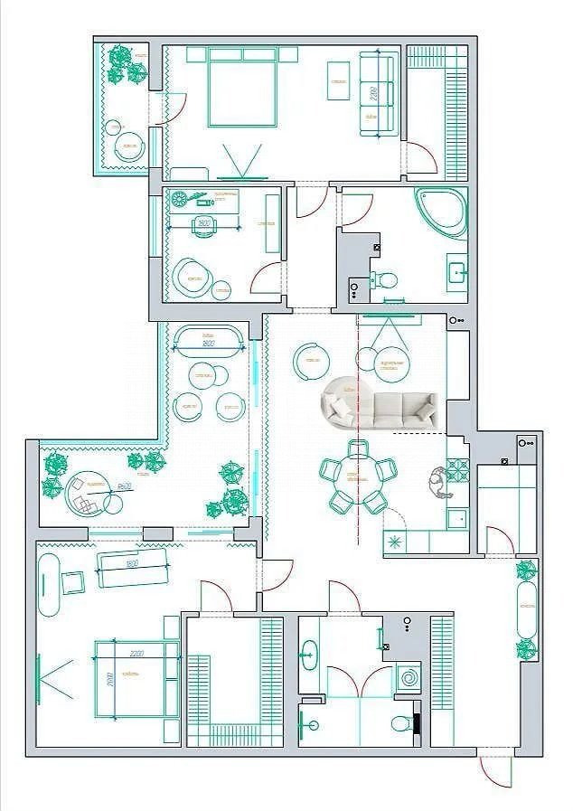 Фото №2: 3-комнатная квартира 170 м² - Ростов-на-Дону, Кировский, ул. Максима Горького, 240