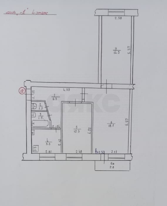 Фото №10: 3-комнатная квартира 57 м² - Евпатория, Мойнаки, ул. Некрасова, 104