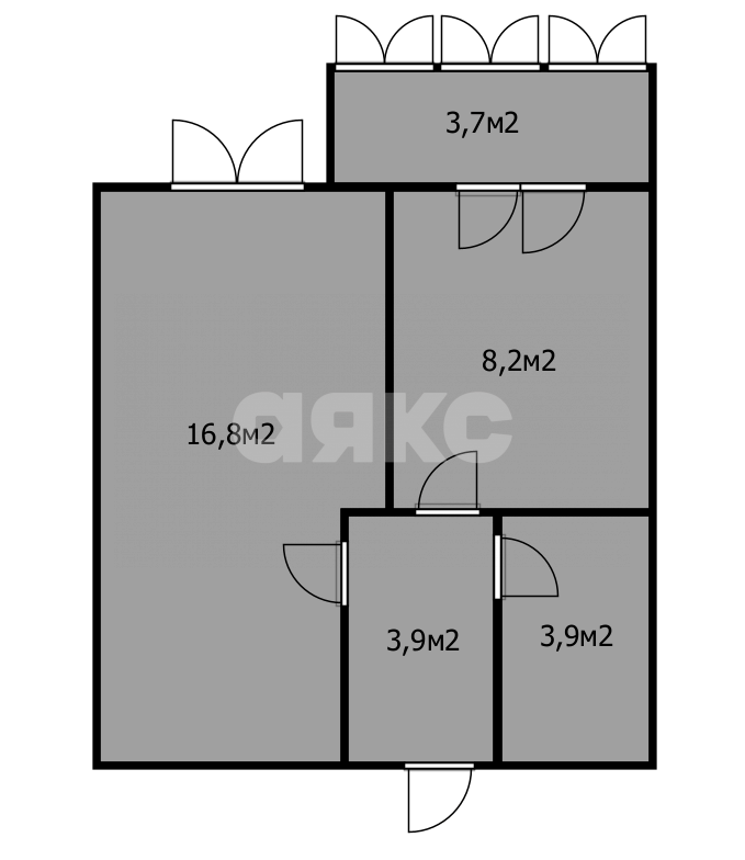 Фото №23: 1-комнатная квартира 36 м² - Анапа, жилой комплекс Радуга, ул. Парковая, 64Ак5