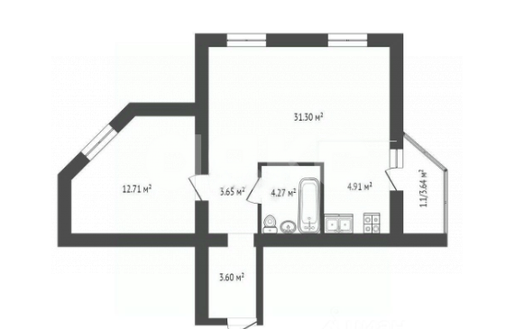 Фото №15: 2-комнатная квартира 52 м² - Ростов-на-Дону, Чкаловский, ул. Штахановского, 25