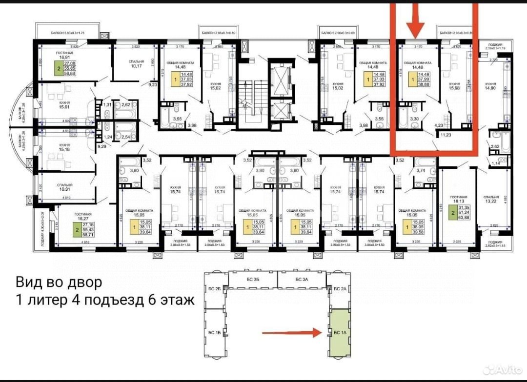 Фото №3: 1-комнатная квартира 38 м² - Майкоп, ул. Степная, 257