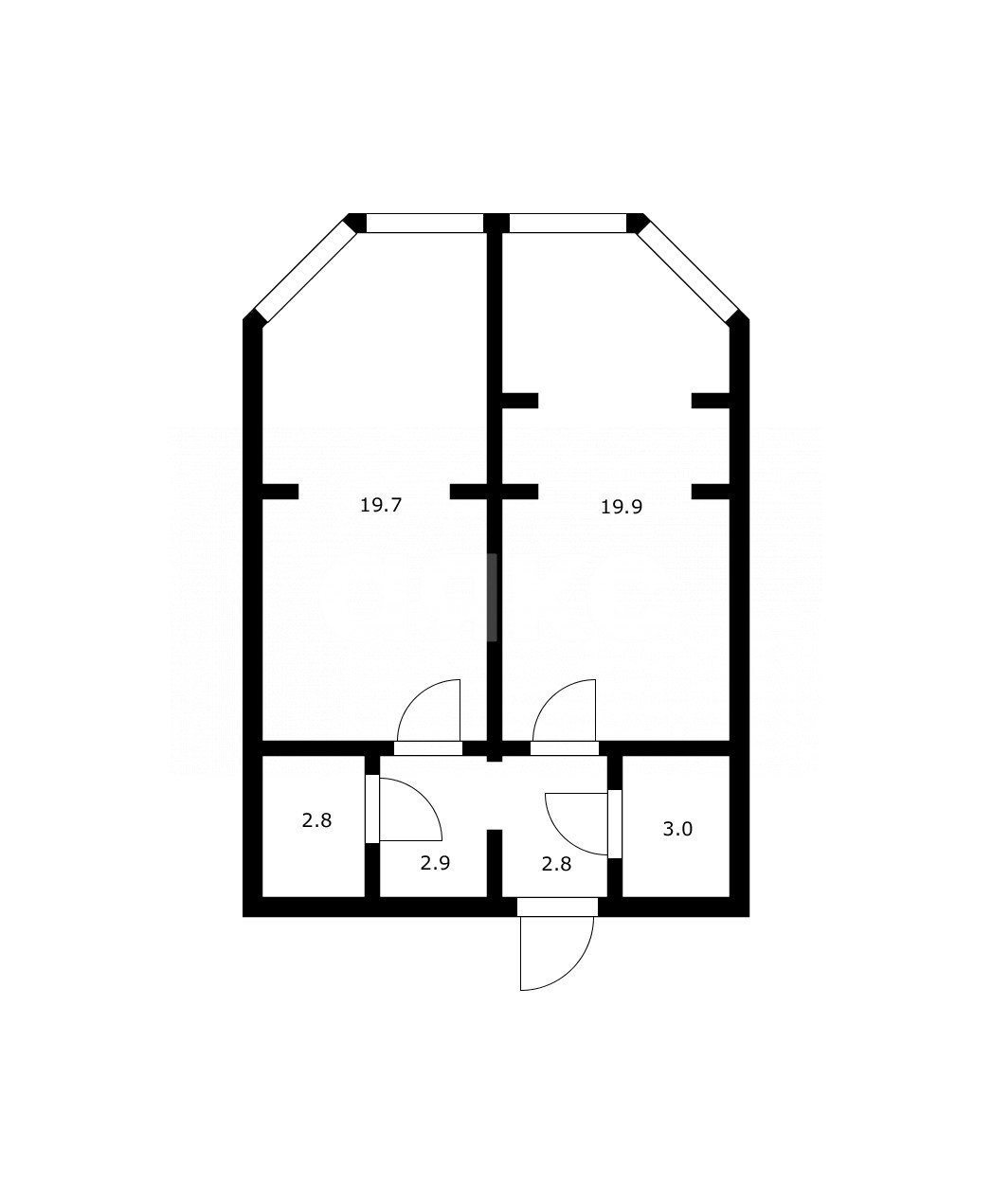 Фото №20: 3-комнатная квартира 51 м² - Сочи, Новый Сочи, ул. Бамбуковая, 42А