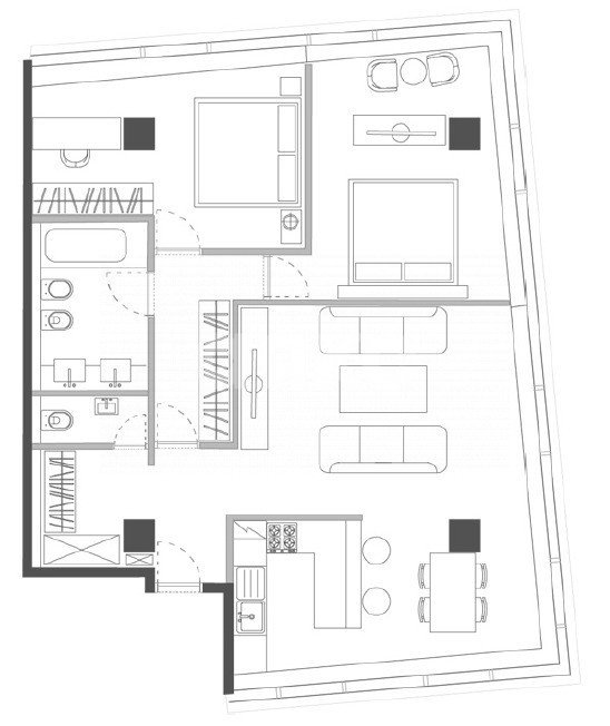 Фото №12: 3-комнатная квартира 108 м² - Анапа, жилой комплекс Золотая Бухта, пр-кт Революции, 3к4