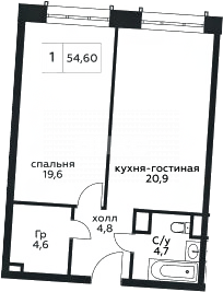 Фото №14: 2-комнатная квартира 69 м² - Москва, жилой комплекс Стремянный 2, пер. Стремянный, 2