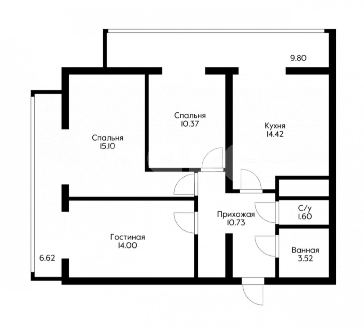 Фото №19: 3-комнатная квартира 93 м² - Анапа, ул. Крепостная, 51к1