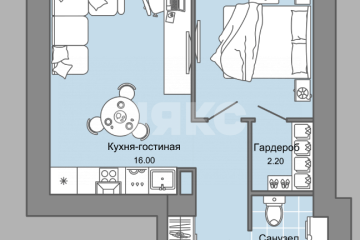 Фото №4: 2-комнатная квартира 38 м² - Пермь, мкр. жилой комплекс Камаполис, ул. Дзержинского, 31Б