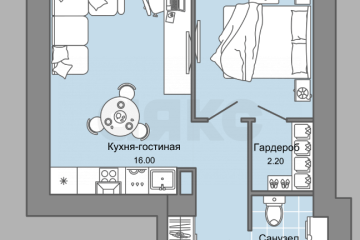 Фото №4: 2-комнатная квартира 38 м² - Пермь, мкр. жилой комплекс Камаполис, ул. Дзержинского, 31Б