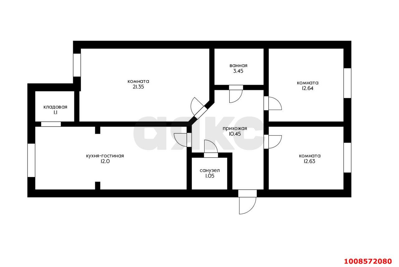 Фото №15: 3-комнатная квартира 72 м² - Краснодар, Юбилейный, пр-кт Чекистов, 35