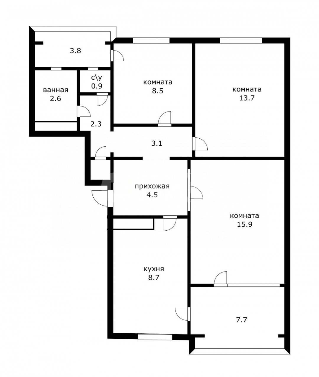 Фото №21: 3-комнатная квартира 72 м² - Сочи, Заречный, ул. Макаренко, 16