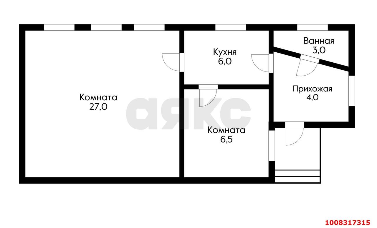 Фото №8: 2-комнатная квартира 45&nbsp;м², 1/1&nbsp;эт. - Краснодар, Западный внутригородской округ, мкр. Центральный, ул. Фрунзе, 38