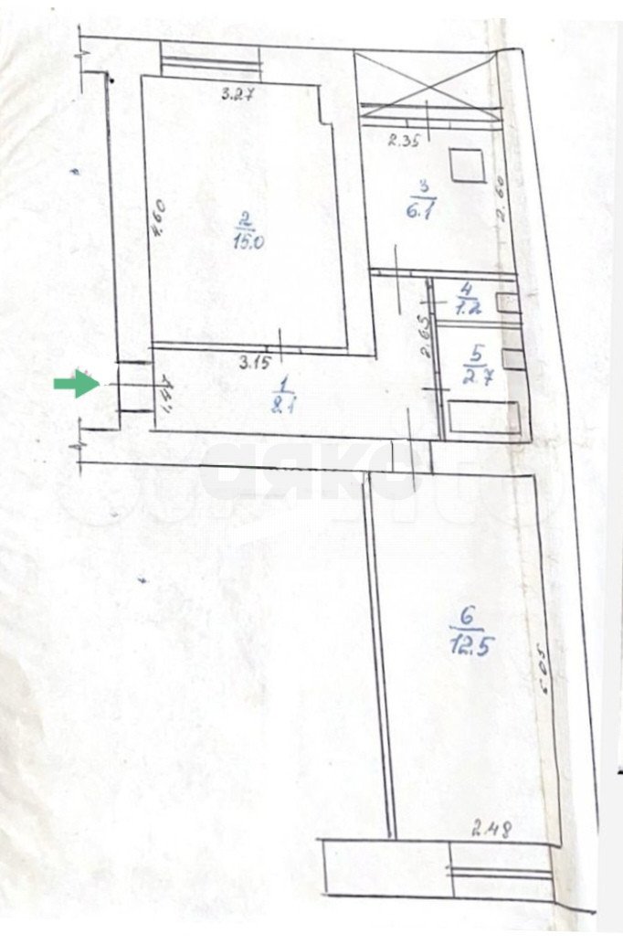 Фото №2: 2-комнатная квартира 44 м² - Атамановка, ул. Матюгина, 158