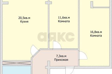 Фото №2: 2-комнатная квартира 60 м² - Яблоновский, ул. Тургеневское Шоссе, 1Лк2