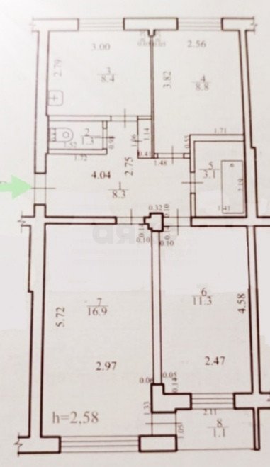 Фото №4: 3-комнатная квартира 59 м² - Атамановка, ул. Связи, 45