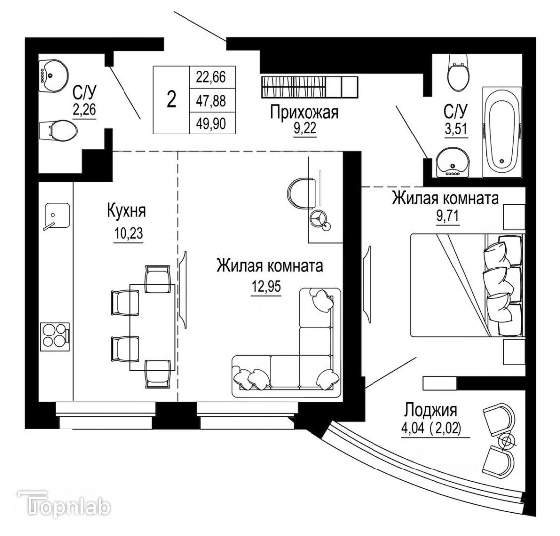 Фото №1: 2-комнатная квартира 50 м² - Ростов-на-Дону, Западный, ул. Привокзальная площадь, 3