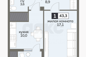 Фото №5: 1-комнатная квартира 43 м² - Ставрополь, мкр. 204-й квартал, ул. Серова, 468/3