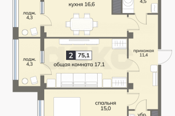 Фото №5: 2-комнатная квартира 75 м² - Ставрополь, мкр. 204-й квартал, ул. Серова, 468/3