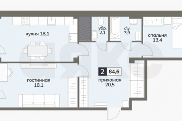 Фото №5: 2-комнатная квартира 84 м² - Ставрополь, мкр. 204-й квартал, ул. Серова, 468/3