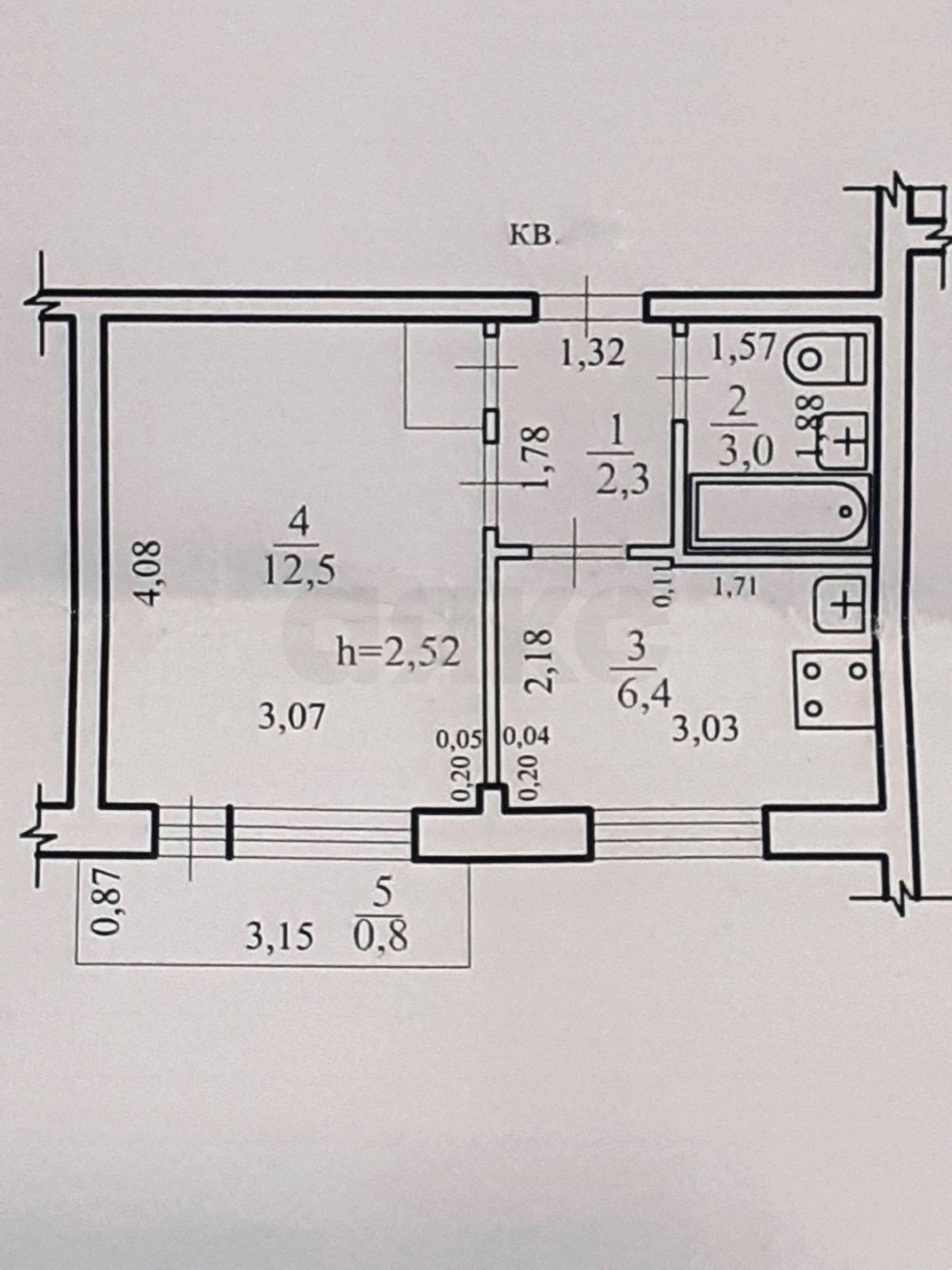 Фото №4: 1-комнатная квартира 24 м² - Чита, Железнодорожный, ул. Малая, 2Б