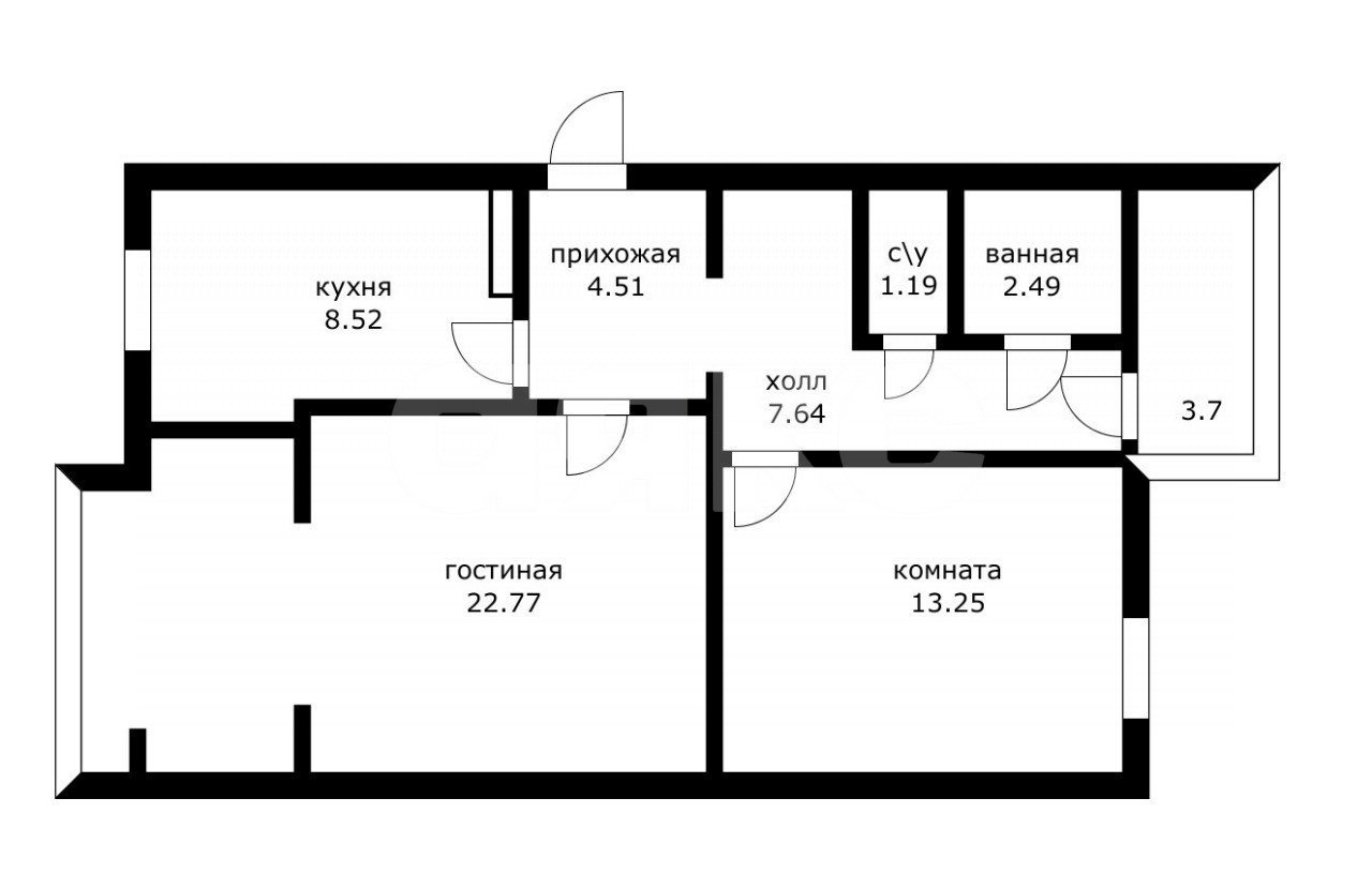 Фото №14: 2-комнатная квартира 60 м² - Сочи, Новый Сочи, ул. Санаторная, 55