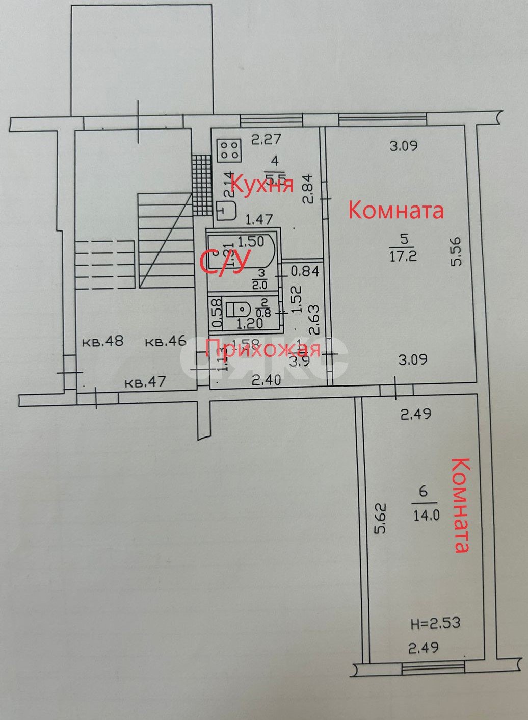 Фото №9: 2-комнатная квартира 43 м² - Темрюк, ул. Ленина, 77