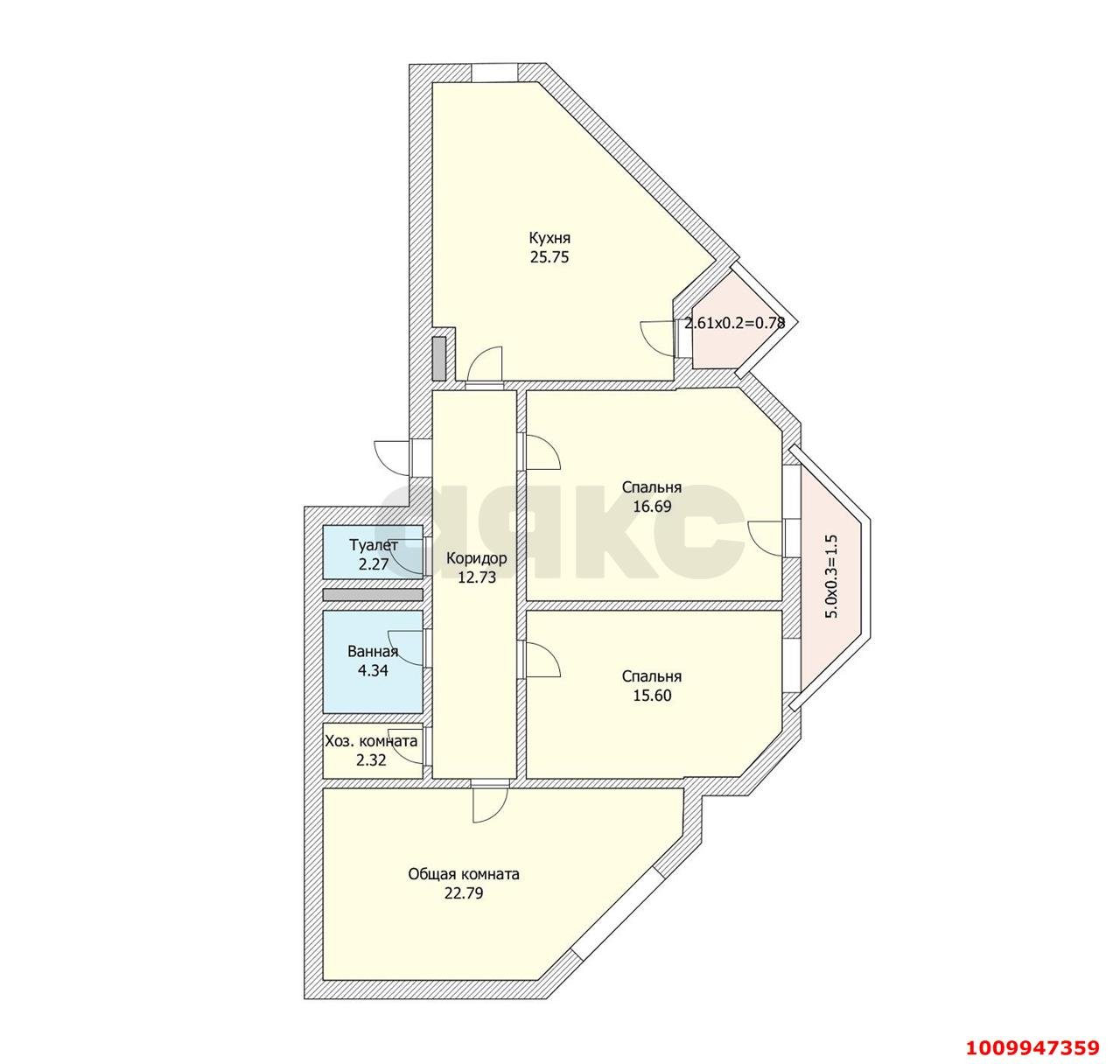 Фото №12: 3-комнатная квартира 115 м² - Краснодар, Центральный, ул. Промышленная, 40