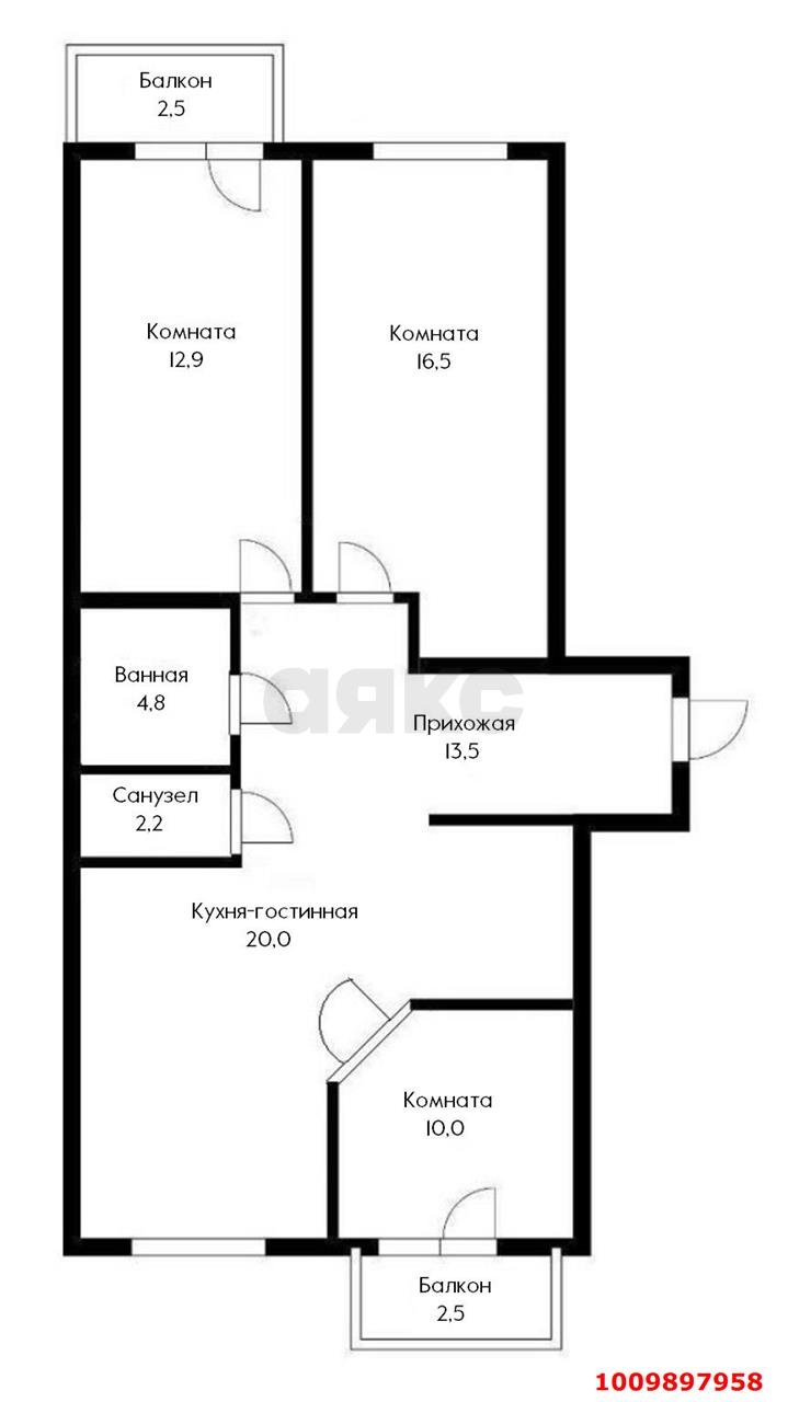 Фото №19: 3-комнатная квартира 86 м² - Краснодар, жилой комплекс Гарантия в Немецкой Деревне, ул. Атлантическая, 2к9