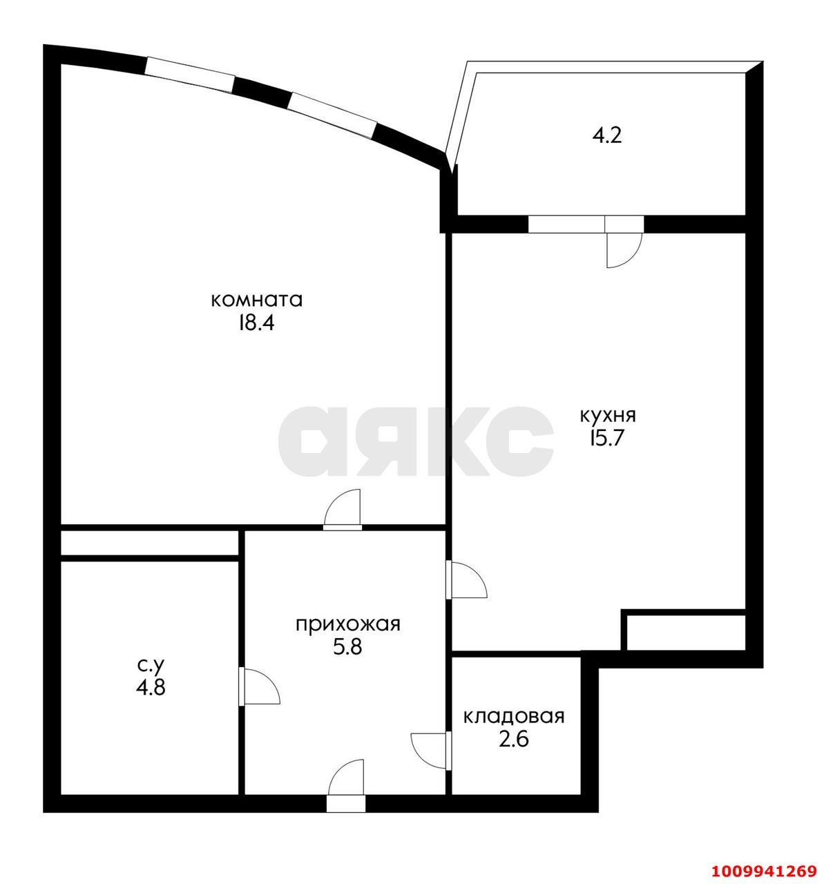 Фото №2: 1-комнатная квартира 54 м² - Краснодар, жилой комплекс Версаль, ул. Черниговская, 1