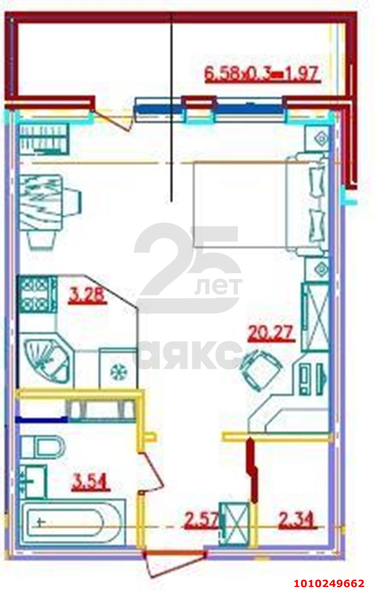 Фото №12: Студия 28 м² - Краснодар, жилой комплекс Все Свои, ул. Колхозная, 5