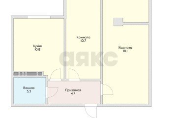 Фото №2: 2-комнатная квартира 47 м² - Яблоновский, ул. Тургеневское Шоссе, 1Гк3