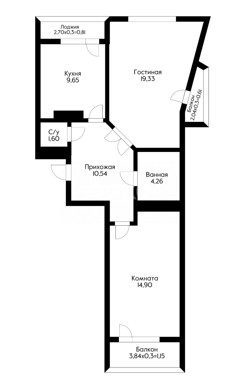 Фото №7: 2-комнатная квартира 61 м² - Анапа, жилой комплекс Тургеневский, ул. Шевченко, 288Ак2