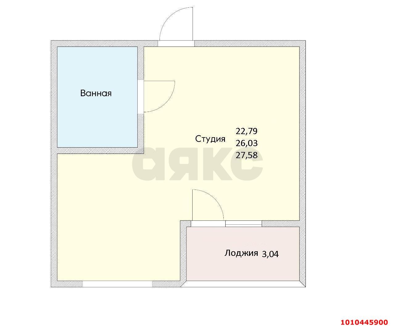 Фото №8: Студия 27 м² - Краснодар, Славянский, ул. Заполярная, 39к5