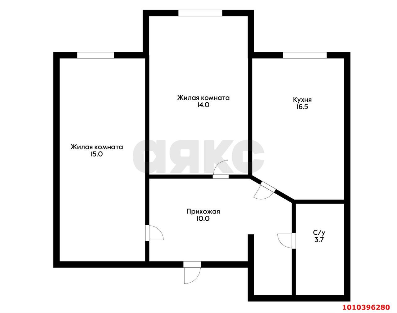 Фото №8: 2-комнатная квартира 61&nbsp;м² - Знаменский, Карасунский внутригородской округ, мкр. жилой комплекс Первомайский, ул. Первомайская, 36/7