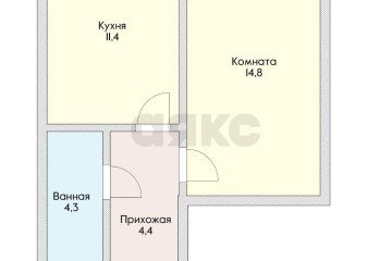 Фото №1: 1-комнатная квартира 34 м² - Краснодар, мкр. Музыкальный, ул. им. Г.М. Концевича, 4