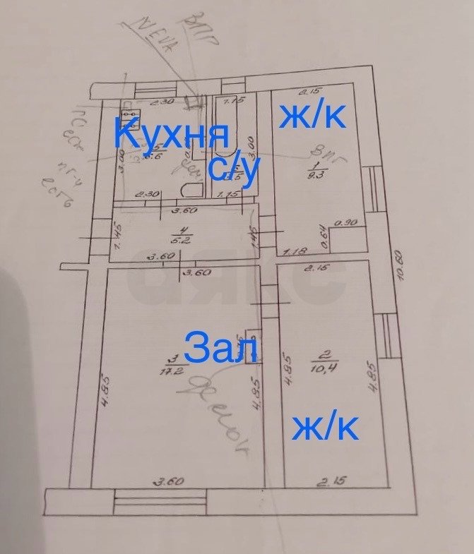 Фото №16: 3-комнатная квартира 52 м² - Стрелка, ул. Ленина, 9